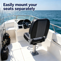 Siège de capitaine de bateau pliable de luxe, chaise de conduite réglable avec amortisseur, accessoires marins