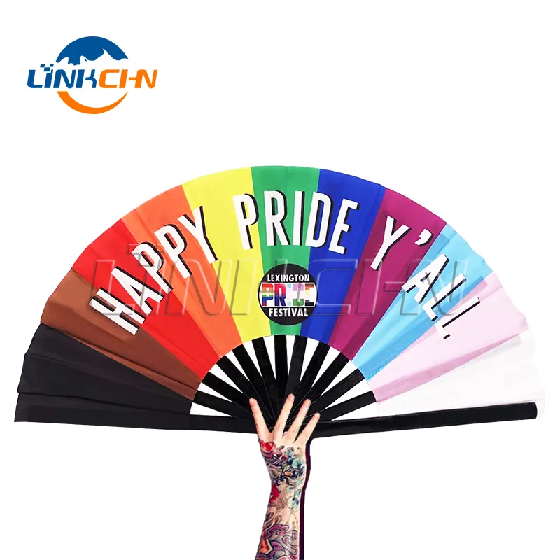 OEM sublimation abanicos bamboo folding hand fans with your own logo