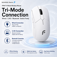 Souris de jeu sans fil FPW en gros, capteur PAW3335, 16000 DPI, RGB, rechargeable, ergonomique, programmable, souris d'ordinateur OEM