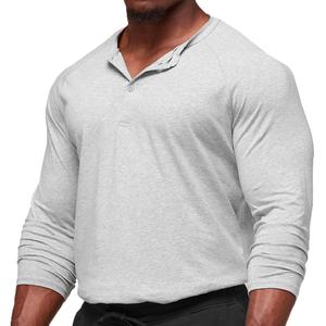 T-shirt pour homme en coton pur, styles personnalisables, 100% coton pur, manches longues pour homme, automne, nouvelles manches longues de t-shirts pour homme - Product Image 4