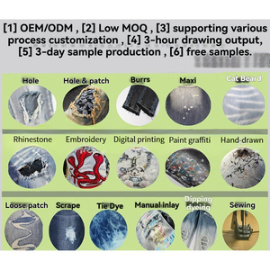 <span class=keywords><strong>Jeans</strong></span> Baggy da Uomo Blu Nero, a Vita Media, con Gamba Dritta, Ampia e Leggermente Svasata - Product Image 6