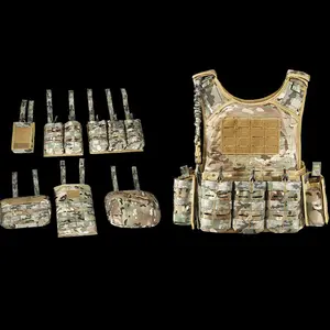 Nieuwkomers Camouflage Outdoor Veiligheidsvest Od Plaat Drager Modulair Tactisch Vest Voor De Mens