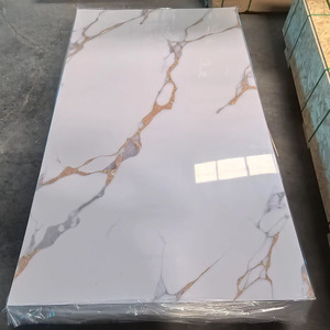 Panel Dinding PVC Lembaran Marmer UV Efek Marmer Desain Modern Lapisan Fluoresen Fleksibel untuk Dekorasi Interior Ruang Tamu - Product Image 5