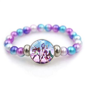 <span class=keywords><strong>Braccialetto</strong></span> elastico con perline colorate per ragazze, ispirato ai personaggi dei cartoni animati K-Pop Demon Hunters. - Product Image 2