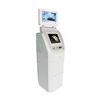 Kiosque d'auto-enregistrement à l'aéroport, acier laminé à froid multicolore, écran tactile capacitif, scanner de passeport, lecteur de code-barres, carte d'embarquement