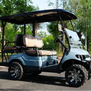 Carrito de golf de 4 + 2 asientos, fuente de fábrica, Parque escénico, Campus, aeropuerto, patrulla, recorrido, golf eléctrico todoterreno - Product Image 4
