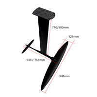 Planche Efoil OEM/ODM en carbone Hydrofoil ART V2 939 900cm² Ailes Noires pour Kitesurf, Axis Foil, SUP et Sports Nautiques
