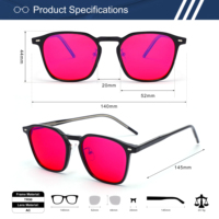 Lunettes de jeu sur ordinateur avec cadre TR90 personnalisé, verres anti-lumière bleue à 99 % avec verres teintés rouge orangé