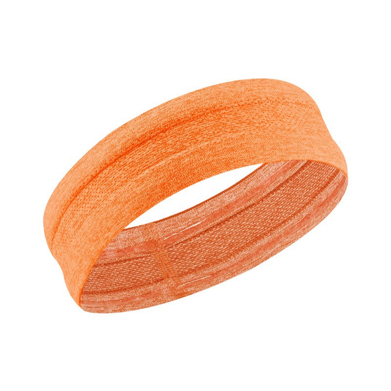 Bandeau orange à double épaisseur en maille épaisse.