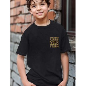 Camiseta FOXA Faith Over Fear de manga corta para hombre, 100% algodón, camiseta gráfica inspiradora, Isaías 41:10 - Product Image 4