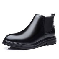 Chaussures habillées pour hommes de qualité supérieure, bottes Chelsea transfrontalières, grande taille, chaussures décontractées de style britannique, bottes à cheville, hauteur accrue