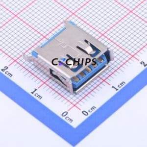 KH-3.0AF180WJ-13.7 USB Connector Through hole Component (THT) Connector Type-A USB 3.0 Female Through Hole - Product Image 1