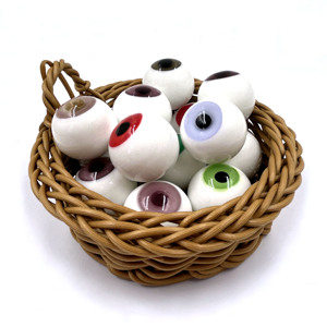 Œil en verre soufflé à la main de Murano, <span class=keywords><strong>pupille</strong></span> personnalisée, taille et couleur de l'iris, œil prothétique, décoration d'Halloween, artisanat artistique, ornement en verre - Product Image 4