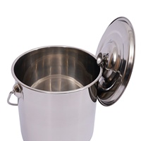 Seau à soupe en acier inoxydable marmite grande capacité seau à bouillie de saumure de riz polyvalent boîte à fond épais barre de cuisine