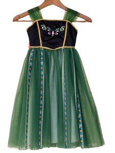 Hot TV & Movie manica corta Summer Mesh Dress fiori ricamati <span class=keywords><strong>Anna</strong></span> Dress Kids <span class=keywords><strong>Elsa</strong></span> <span class=keywords><strong>Anna</strong></span> Princess Dress - Product Image 6