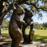 Statue de koala en bronze coulé de grande taille, design abstrait, pour parc extérieur, jardin