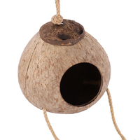 Nid d'oiseau en coquille de noix de coco massif, très vendu, avec échelle d'accès, nid écologique pour perroquet, maison d'élevage pour hamster et hérisson
