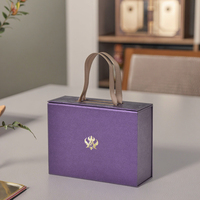 Boîte cadeau de valise en papier d'art de luxe fermeture magnétique carton ondulé pour bijoux parfum mat personnalisable pour cosmétiques