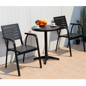 Nhà hàng đồ nội thất ghế và bảng với Ô ăn Patio <span class=keywords><strong>Stackable</strong></span> cafe ngoài trời vườn bộ - Product Image 4