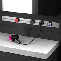 Interrupteur de prise mural en aluminium Alimentation modulaire mobile 60cm Rail Plug System Table Desktop Electrical Outlet