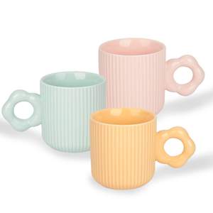 Christian Tassen Latte Nordic Style Keramik Kaffeetassen Anpassbare Langlebige Reise Tee tasse Mit Blumen griff - Product Image 1