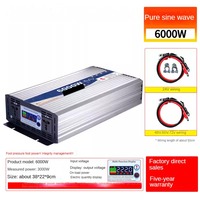 Convertisseur solaire haute puissance 12v24v48v60v72v vers 220v110, onde sinusoïdale pure