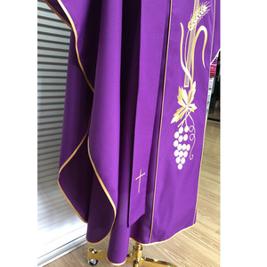 Vestido con cuello en rollo, Túnica <span class=keywords><strong>de</strong></span> castidad, <span class=keywords><strong>iglesia</strong></span> <span class=keywords><strong>católica</strong></span>, Cruz bordada - Product Image 3