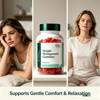 Gummies SYC BIO sans sucre pour la gestion du poids, 60 unités, avec mélatonine et L-théanine pour le soutien du sommeil, santé quotidienne, saveur naturelle