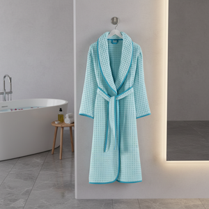 Albornoz unisex de algodón turco 100% con cinturón, bata absorbente suave y ligera para hombres y mujeres, ideal para el hogar, Spa y Hotel - Product Image 3