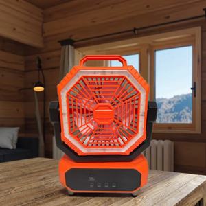 Ventilador de Escritorio USB Recargable Personalizable, con Luz LED Integrada, Multifuncional, Portátil, para Exteriores, Hogar y Camping, 10000mAh - Product Image 3