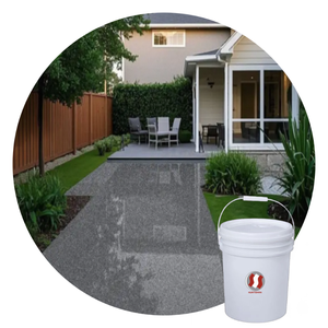 Độ bóng cao hiệu ứng đá cẩm thạch mặc kháng trong nhà tự san lấp mặt bằng Epoxy Polyurethane màu cát sàn sơn bàn chải màu sắc tùy chỉnh - Product Image 1