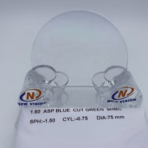 Lentes Ópticas de Alta Calidad 1.60 ASP Blue Cut SHMC de Visión Única Transparentes con Protección UV420 para Protección Ocular - Product Image 2