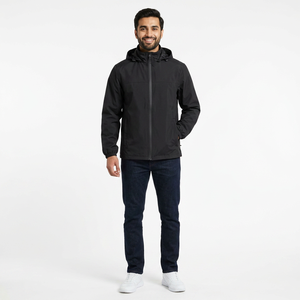 <b>Men's</b> New Arrival <b>Black</b> Hooded <b>Men</b> <b>Windbreaker</b> Jacket Winter Shiny Quilted Puffer Padded Thick High Street Style for <b>men</b> - Product Image 1