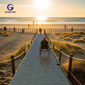 Tappeto da Spiaggia in Rete di Poliestere, Passerella Arrotolabile per <span class=keywords><strong>Sabbia</strong></span>, Antiscivolo e Resistente ai Raggi UV per Resort e Aree Pubbliche - Product Image 2