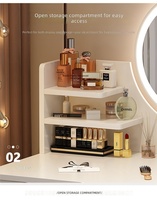Coiffeuse avec structure en bois massif, style moderne pour chambre à coucher, nouveau style simple 2026, luxe léger, sensation haut de gamme, chambre principale