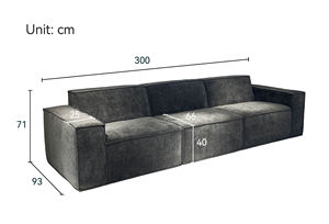 أريكة مقطعية من قطعة التوفو ، عبوة ضغط فراغي ، أريكة مضغوطة حديثة في الصندوق أثاث غرفة المعيشة - Product Image 3