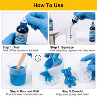 LEQU Pâte de Pigment Époxy 8 Couleurs, Colorant Résine Haute Concentration pour Résine Époxy UV, Art DIY, Fabrication de Bijoux et de Sous-verres