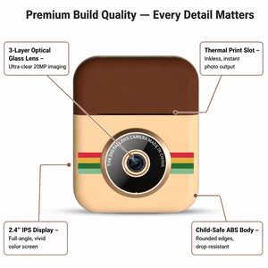 Cámara de Impresión Instantánea para Niños, Cámara Digital con Impresión Térmica para Niños y Niñas, Pantalla IPS de 2.4 Pulgadas, Cámara de Juguete - Product Image 4