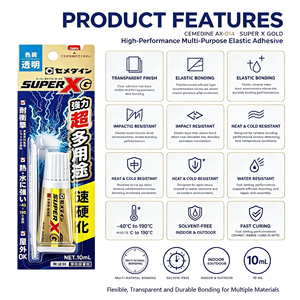Adhesivo <span class=keywords><strong>El</strong></span>ástico Transparente Super X Gold Cemedine de Curado Rápido, Resistente a Impactos, para Reparación de Múltiples Materiales, Silicona Modificada, 10 ml - Product Image 4