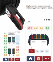 Smartsafe TIT513 Medidor de Profundidad de Banda de Rodadura de Neumáticos Portátil y Herramienta de Programación de Sensores TPMS con Reconocimiento de Matrículas