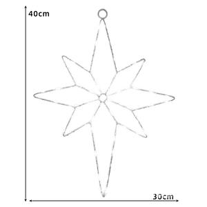 ไฟติดหน้าต่างคริสมาสต์รูปดาวเบธเลเฮม, ไฟติดหน้าต่างสีขาวให้ความอบอุ่นสำหรับตกแต่ง - Product Image 4