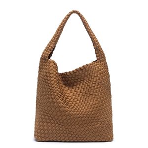 Bolso Tote de Cuero Genuino Tejido a Mano de Lujo Personalizado de Fábrica, Bolso de Hombro de Gran Capacidad para Mujer, Bolso de Compras de Piel Vacuna Suave - Product Image 1