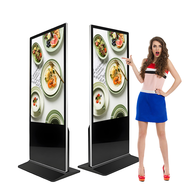 43/49/55 Inch 4K Lcd Display Advertising Kiosk Floor Standing Digital Signage for Welcome Display