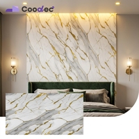 Panneau mural décoratif en PVC texturé moderne effet marbre UV pour l'aménagement intérieur – Vente en gros directe usine