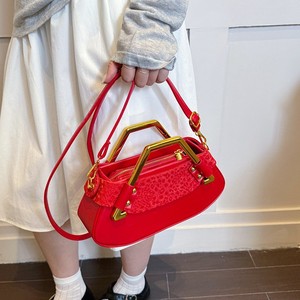 Sac à main pour femme avec poignée triangulaire en métal, imprimé léopard, sac à bandoulière tendance avec sangle amovible, sac à bandoulière - Product Image 2