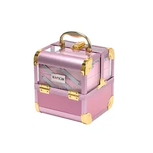 إكسسوارات ماكياج من KONCAI حقيبة فرشاة صندوق لمستحضرات التجميل قماش تيري حقيبة سفر حقيبة مستحضرات تجميل