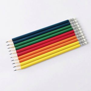 Lápices de Dibujo Triangulares de Madera de un Solo Color, No Tóxicos, HB 2B Estándar, con Borradores en la Punta, para Sets de Dibujo Promocionales - Product Image 3