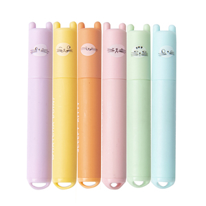 M&G 6 Couleurs Fruits Parfumés <span class=keywords><strong>Pastel</strong></span> Néon Fluorescent Mignons <span class=keywords><strong>Mini</strong></span> Surligneurs Stylos Étudiants Enfants Coloriage Art Dessin Stylos Kit - Product Image 4