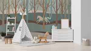 ภาพติดผนังรูปหมีขั้วโลกวอลล์เปเปอร์ติดผนังลายกระต่ายเห็ดกระดาษสำหรับเด็กห้องนอน - Product Image 5