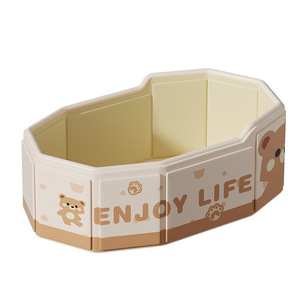 Bañera Plegable de Plástico para Bebés y Niños Pequeños, Diseño de Oso, Marca Lan Hua, Modelo Enjoy Life - Product Image 1